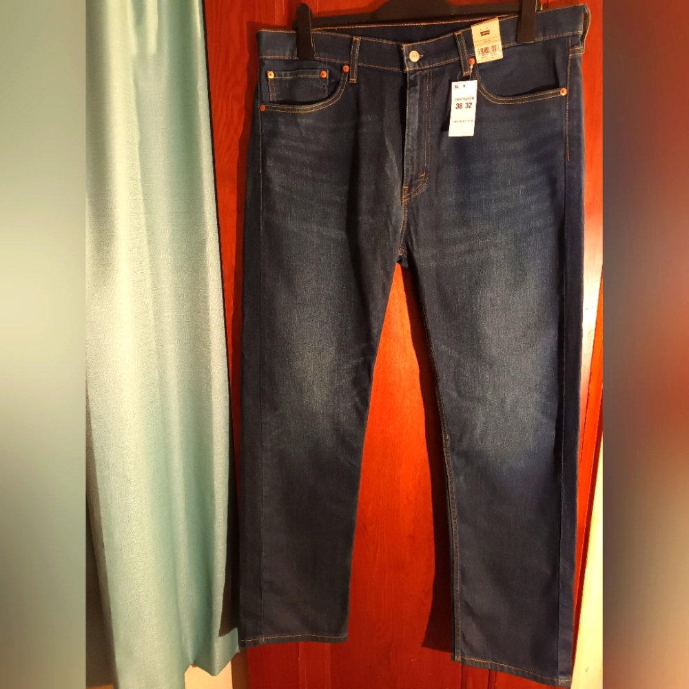 Levi's Men Straight Jeans - Dark Blue Denim